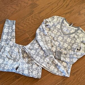 Cozy Snowflake Pajamas - Gray